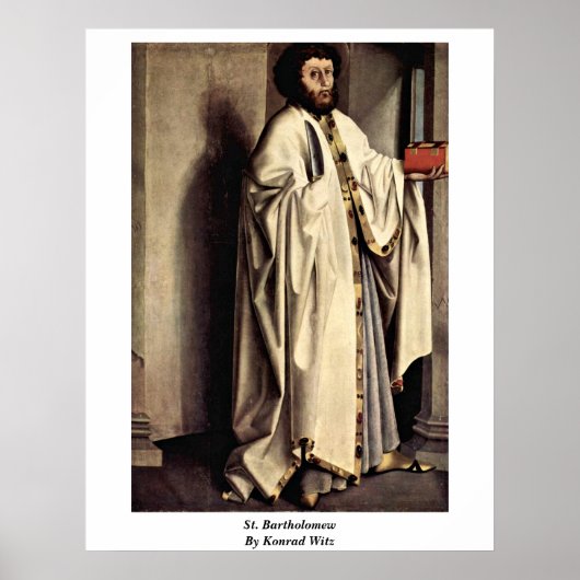 St. Bartholomew door Konrad Witz Poster (Voorkant)