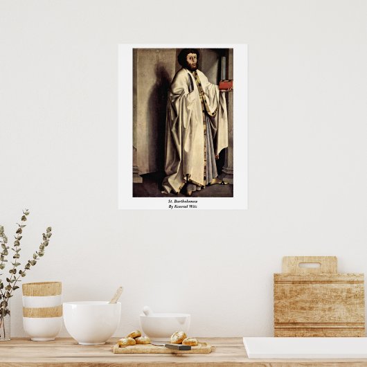 St. Bartholomew door Konrad Witz Poster (Keuken)