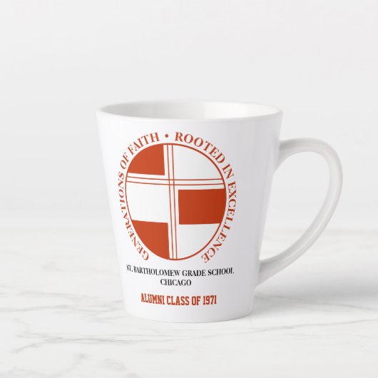 St. Bartholomew Grade School Alumni Latte Mok (Rechts)