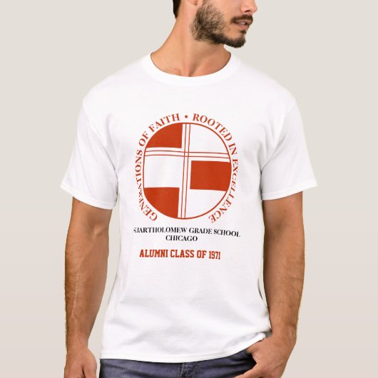 St Bartholomew Grade School Class of Mannen T-shirt (Voorkant)