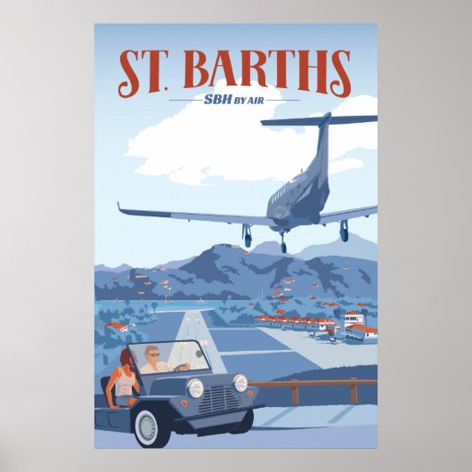 St Barths Landing Poster (Voorkant)