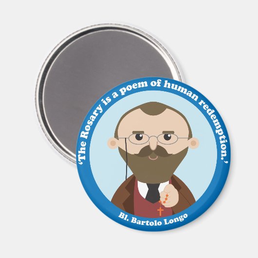 St. Bartolo Longo Magneet (Voorkant / Achterkant)