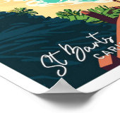 St Barts Caribbean Art Travel  illustratie Poster (Hoek)