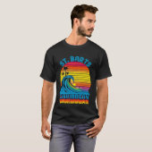 St Barts Caribbean Retro Throwback Surf & Beach Zo T-shirt (Voorkant volledig)