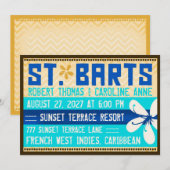 ST. BARTS Destination Invitation Kaart (Voorkant / Achterkant)