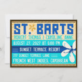 ST. BARTS Destination Invitation Kaart (Voorkant)