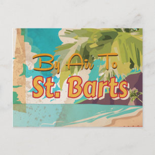 St. Barts Vintage Reisposter Briefkaart