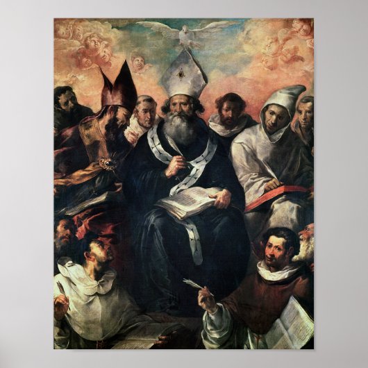 St. Basil die zijn doctrine dicteert Poster (Voorkant)