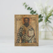 St. Basil the Great Orthodox Christian Icon Briefkaart (Staand voorkant)