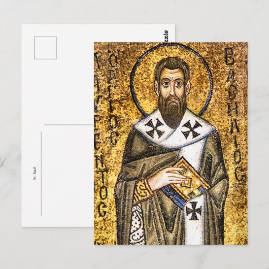 St. Basilicum orthodox Christelijk icoon Briefkaart (Voorkant / Achterkant)