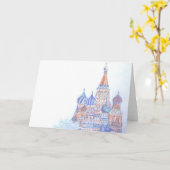 St. Basil's Cathedral Blank Kaart (horizontaal) (Gele Bloem)