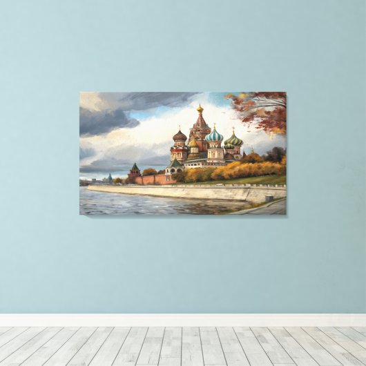 St. Basil's Cathedral Canvas Art Print (Insitu (Houten vloer))