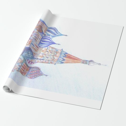 St. Basil's Cathedral Wrapping Paper Cadeaupapier (Uitgerold)