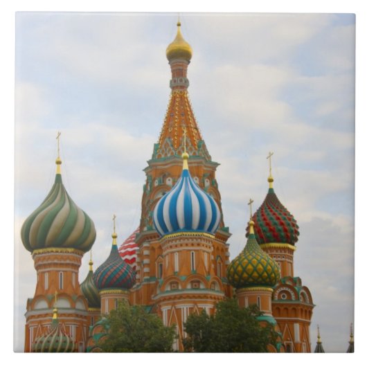 St. Basil's Kathedraal op het Rode Plein, Moskou Tegeltje (Voorkant)
