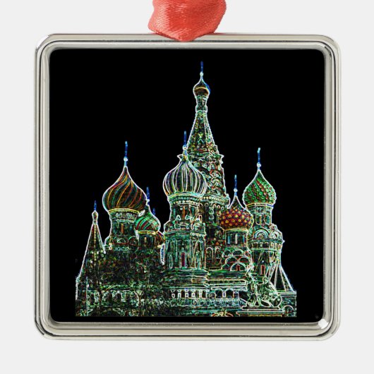 St Basils Neon Metalen Ornament (Voorkant)