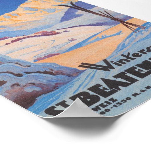 St. Beatenberg, Zwitserland Vintage Travel Poster (Hoek)