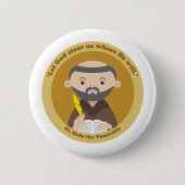 St. Bede the Venerable Ronde Button 5,7 Cm (Voorkant)