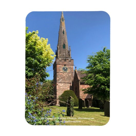 St Benedict Biscop Church Wombourne Staffordshire Magneet (Verticaal)