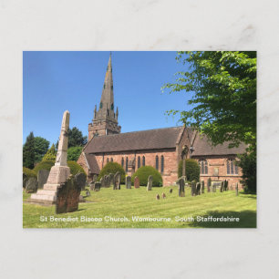 St Benedict Biscop Kerk Wombourne Staffordshire Feestdagenkaart
