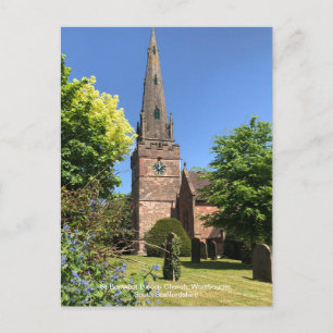 St Benedict Biscop Kerk Wombourne Staffordshire Feestdagenkaart