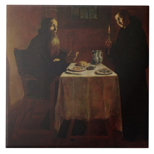 St. Benedict Blessing St. Maur Tegeltje (Voorkant)