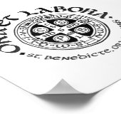 St. Benedict Calligrafie-Poster Poster (Hoek)