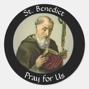 St. Benedict Feast 11 juli Ronde Sticker