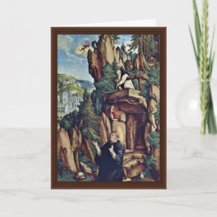 St. Benedict in Gebed door Meister Von Meßkirch Kaart