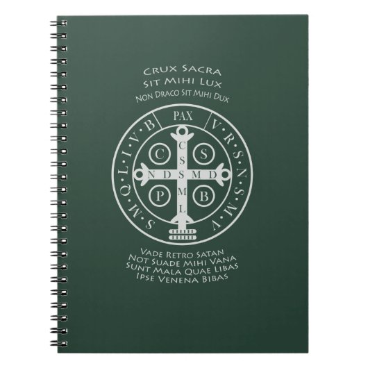 St. Benedict-medaille met Latijns gebeden Notitieboek (Voorkant)