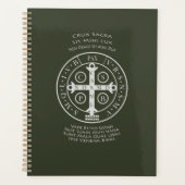 St. Benedict-medaille met Latijns gebeden Planner (Voorkant)