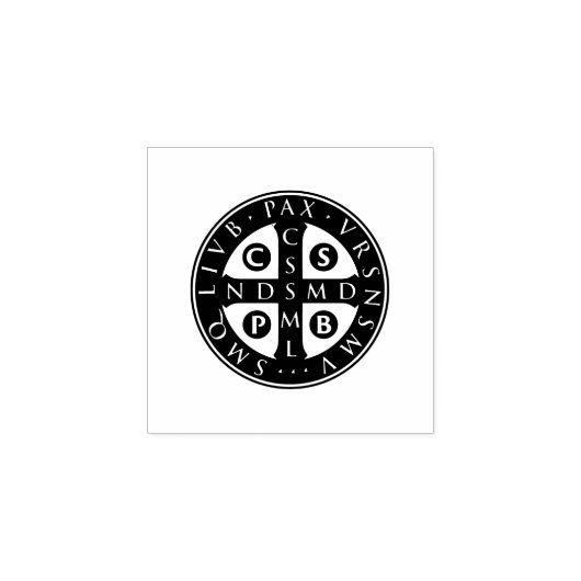 St. Benedict medaille ontwerp Rubberstempel (Afrduk)