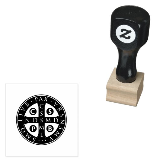 St. Benedict medaille ontwerp Rubberstempel (Gestempeld)