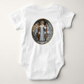 St Benedict Medal Baby Onezie Romper (Achterkant)