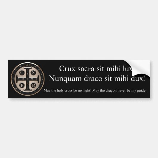 St. Benedict Medal Bumpersticker (Voorkant)