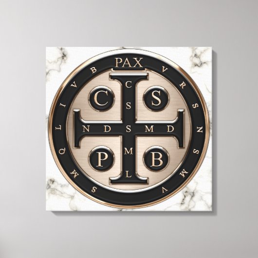 St. Benedict Medal Canvas Afdruk (Voorkant)