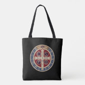 St. Benedict Medal Canvas tas (Achterkant)