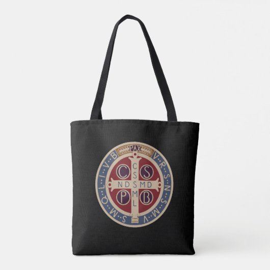 St. Benedict Medal Canvas tas (Achterkant)