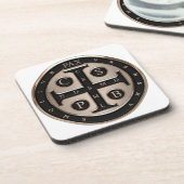 St. Benedict Medal Drankjes Onderzetter (Linkerzijde)