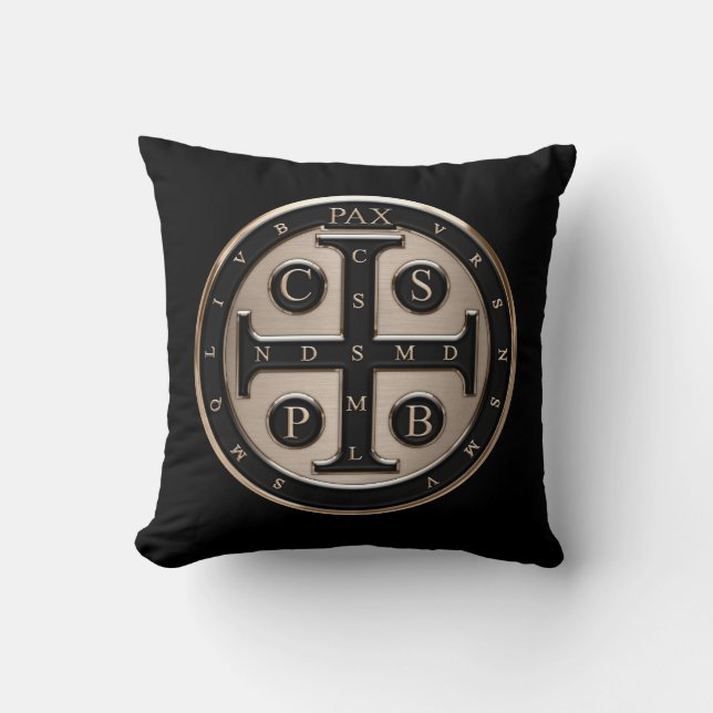 St. Benedict Medal Kussen (Voorkant)