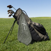 St. Benedict Medal met Latijns gebed Golfhanddoek (Groen)