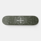 St. Benedict Medal met Latijns gebed Persoonlijk Skateboard (Horizontaal)