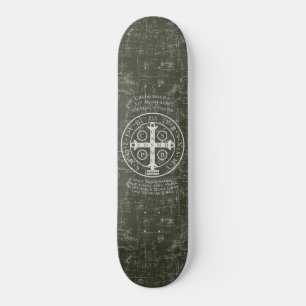 St. Benedict Medal met Latijns gebed Persoonlijk Skateboard