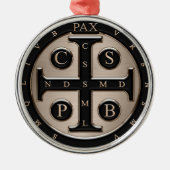 St. Benedict Medal Metalen Ornament (Voorkant)