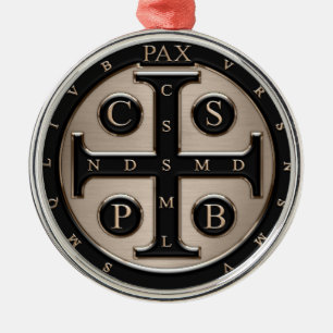 St. Benedict Medal Metalen Ornament