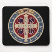 St. Benedict Medal Mousepad Muismat (Voorkant)