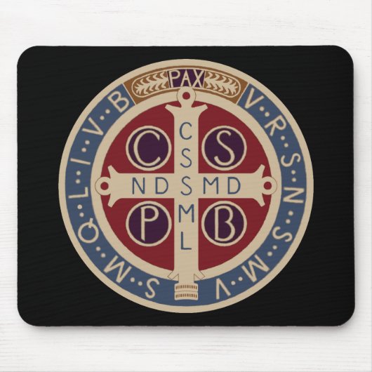 St. Benedict Medal Mousepad Muismat (Voorkant)