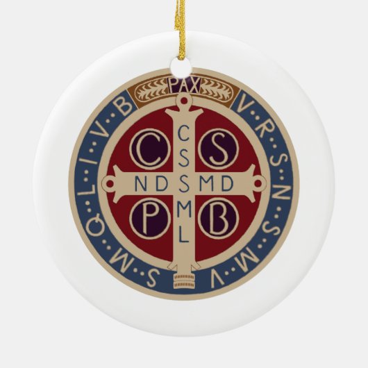 St. Benedict Medal Ornament (Achterkant)