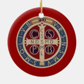 St. Benedict Medal Ornament (Achterkant)