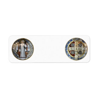 St. Benedict Medal Return Address Etiket