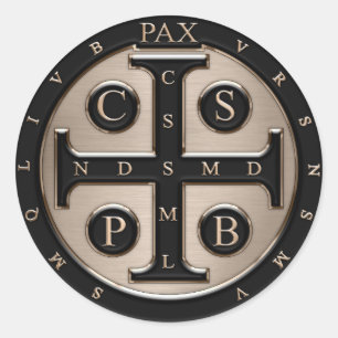 St. Benedict Medal Ronde Sticker